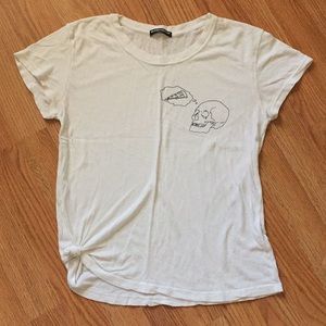 Brandy Melville Skull Pizza Tee
